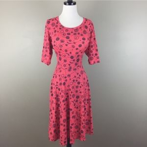 LuLaRoe Nicole Fit Flared Dandelions Dress 3XL